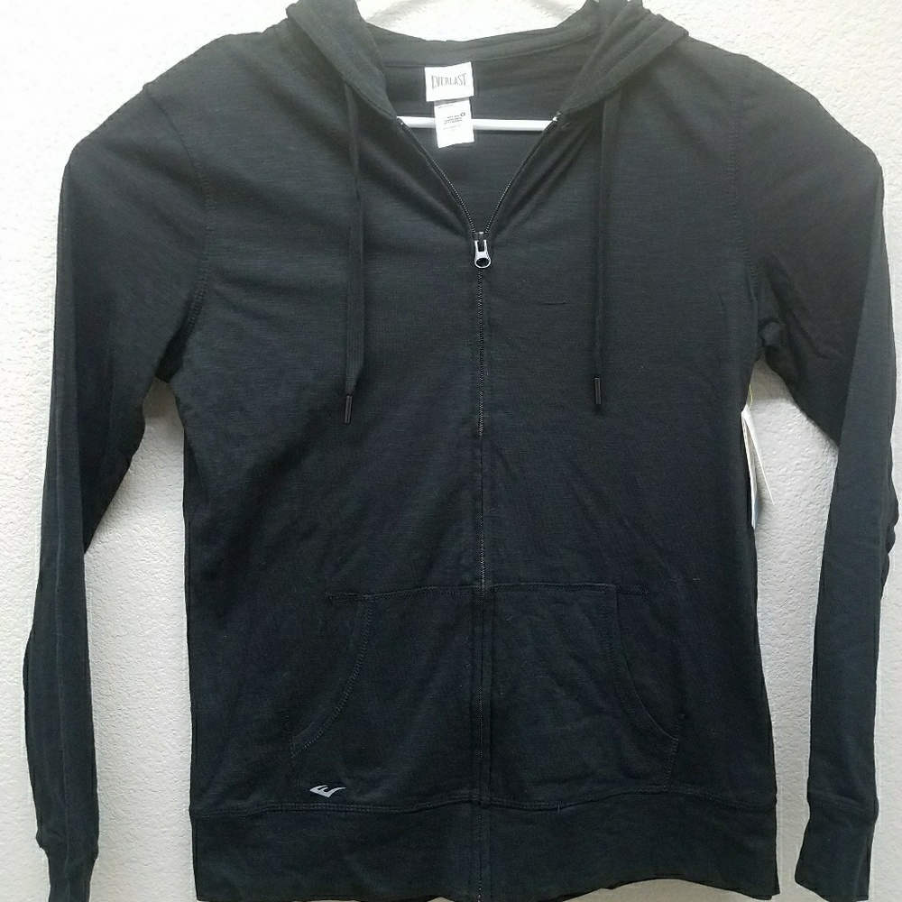 🔥NWT Everlast Lifestyles Hoodie Black Full Zip  L